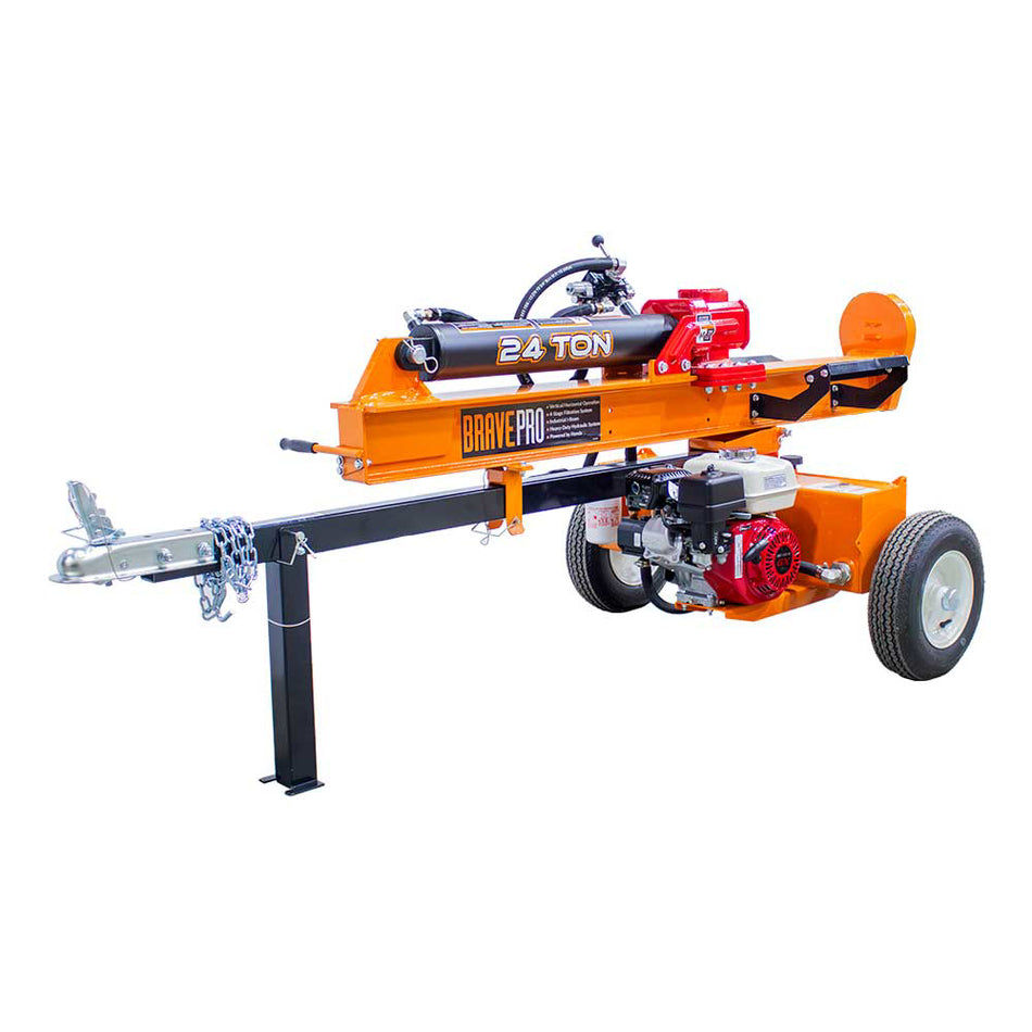 Brave 24 Ton Horizontal / Vertical Log Splitter Commercial Honda GX160 (VH1724GX)