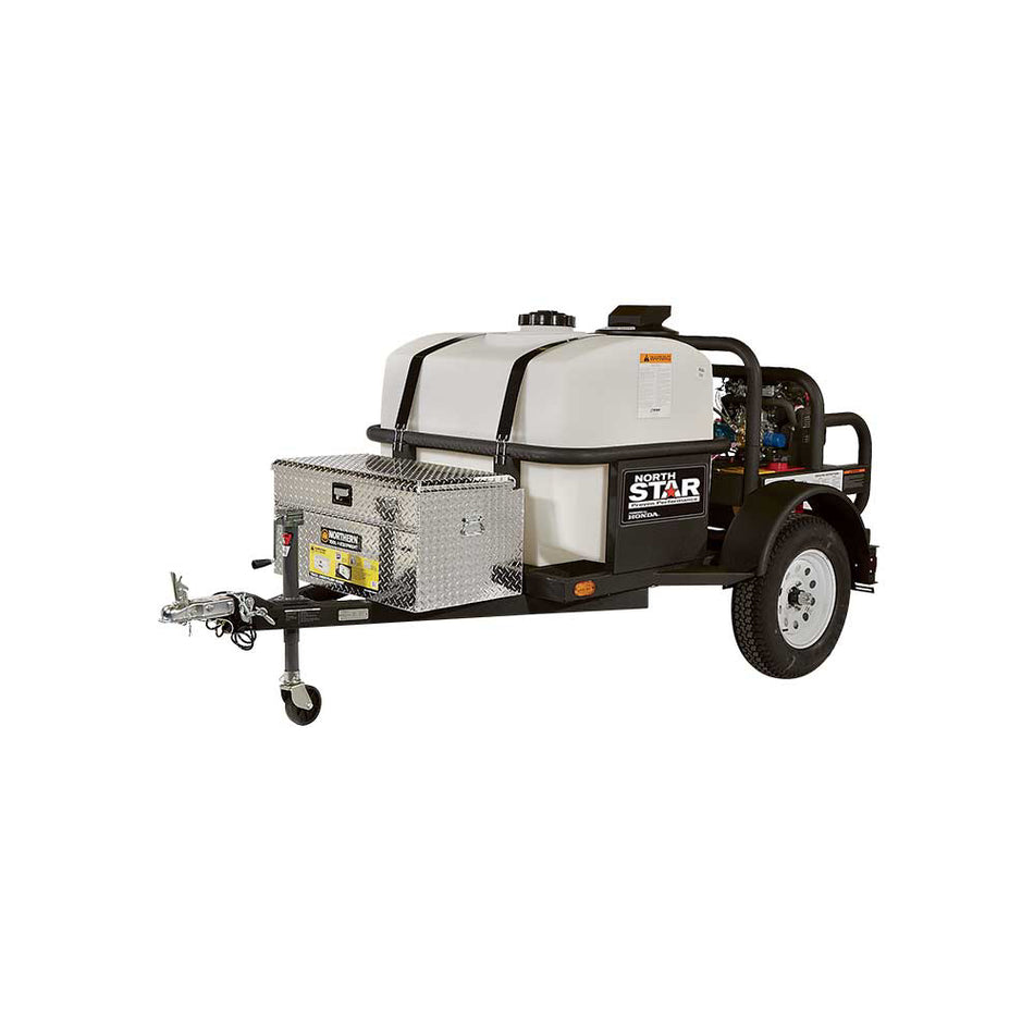 NorthStar® Trailer-Mounted Hot Water Commercial Pressure Washer, 4000 PSI, 4.0 GPM, Honda Engine, 200-Gal (157595)