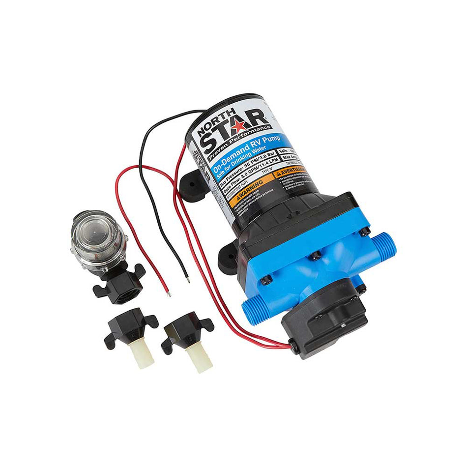 NorthStar® 12 Volt On-Demand RV Potable Water Pump — 3.0 GPM (157103)