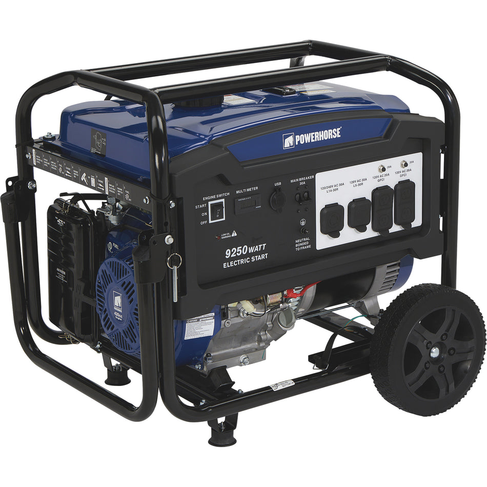 Powerhorse Portable Generator — 9250 Surge Watts, 7500 Rated Watts Electric Start (102222)