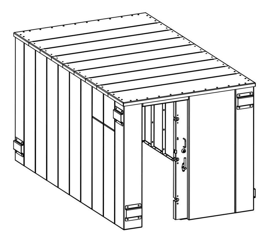 ESP Storm Shelter (25 Person) SR84X144G at Wood Splitter Direct