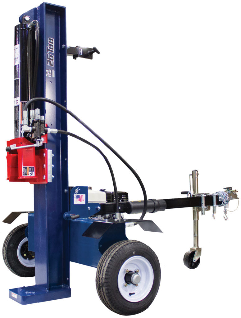 Iron and Oak 26 Ton Vertical Horizontal Log Splitter Torsion Axle (BHVH2616GXT) at Wood Splitter Direct