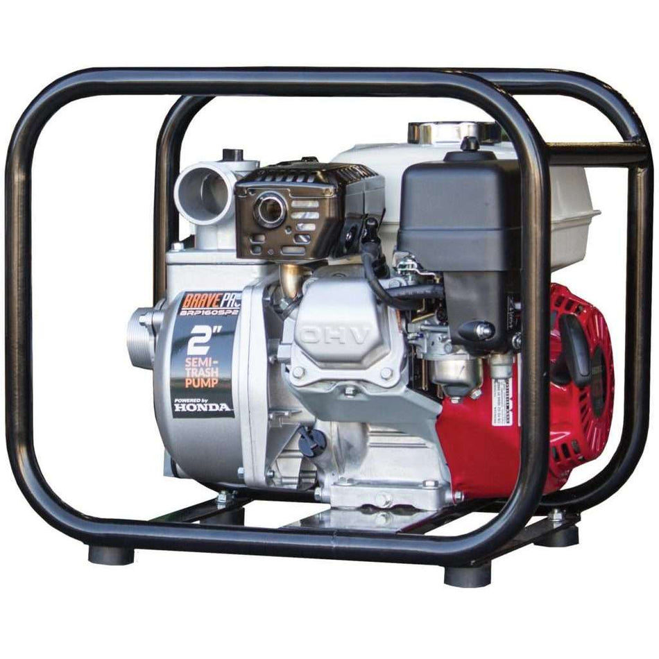 BravePro 2 Inch Honda Semi-Trash Water Pump (BRP160SP2) at Wood Splitter Direct