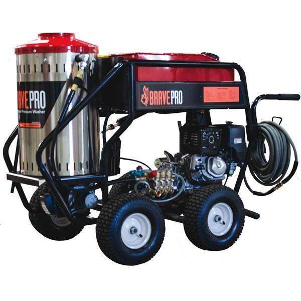 BravePro Hot Water Pressure Washer 3000 PSI Honda GX (BRP4030HCA) at Wood Splitter Direct