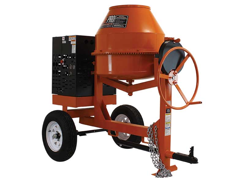 BravePro™ 7 Cubic Foot Steel Drum Concrete Mixer w/ Honda® GX270 Engine (BRPCM107H)