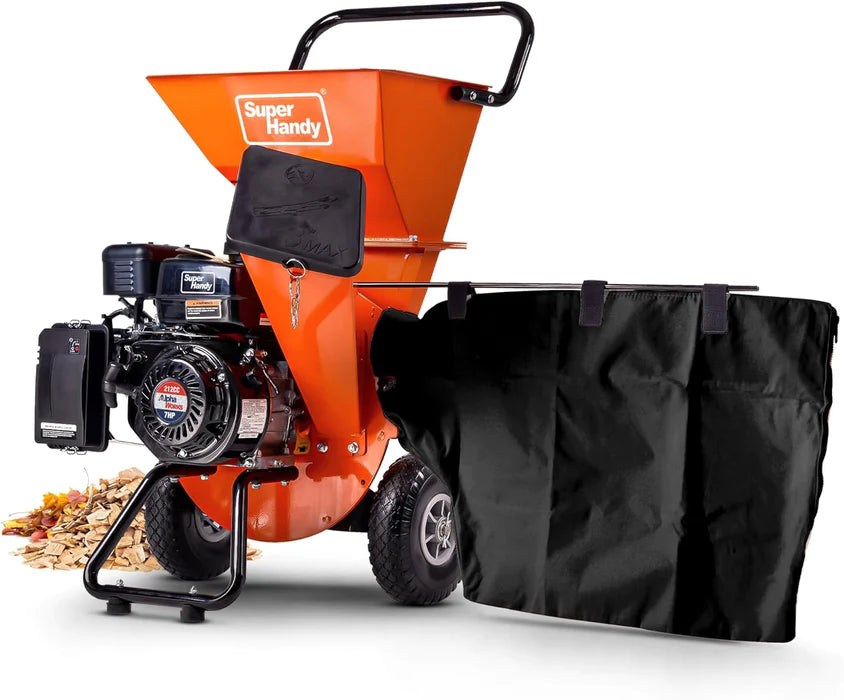 SuperHandy 3 in 1 Multi-Function Wood Chipper Mulcher 3" Max Capacity - 7HP (GUO019)