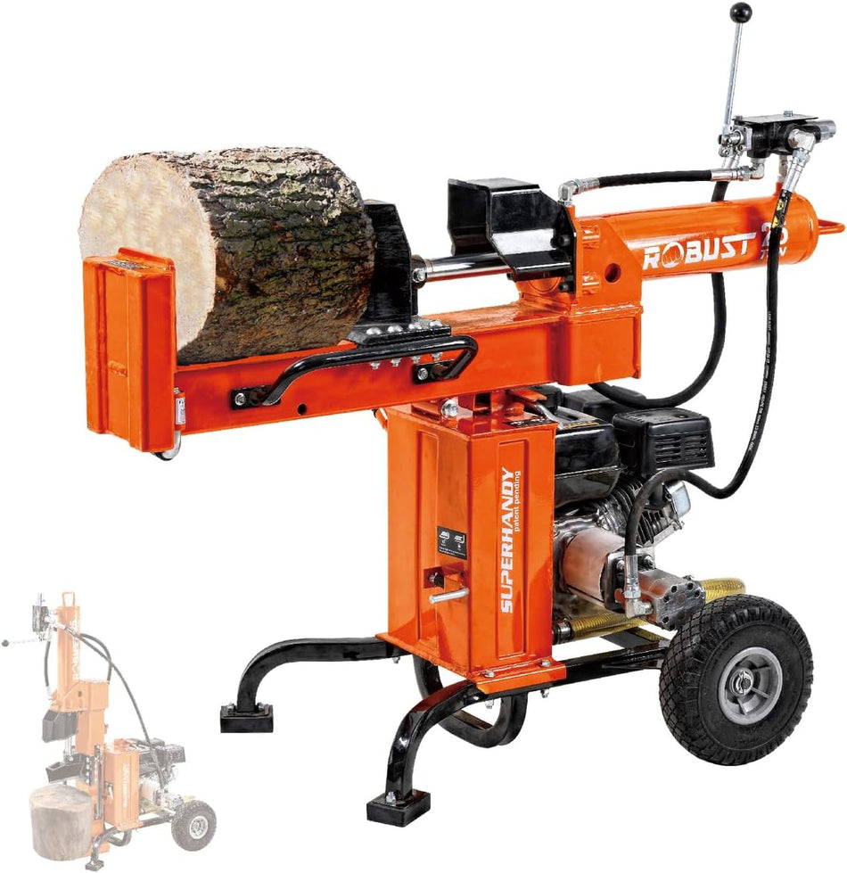 SuperHandy Horizontal Vertical 25 Ton 7HP Gas Powered Log Splitter (GUO096)