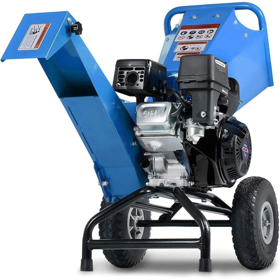 Landworks 7HP 212CC Gas Engine 3" Max Branch Diameter Wood Chipper and Shredder (GUO067)