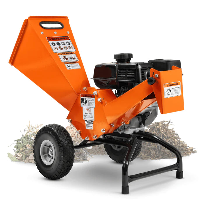 SuperHandy 3" Max Cutting - Compact Wood Chipper Mulcher - 7HP Gas Engine (GUO074)